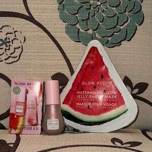 Glow Recipe Watermelon Jelly Sheet Mask & Travel Serum - Pink, Red, Green